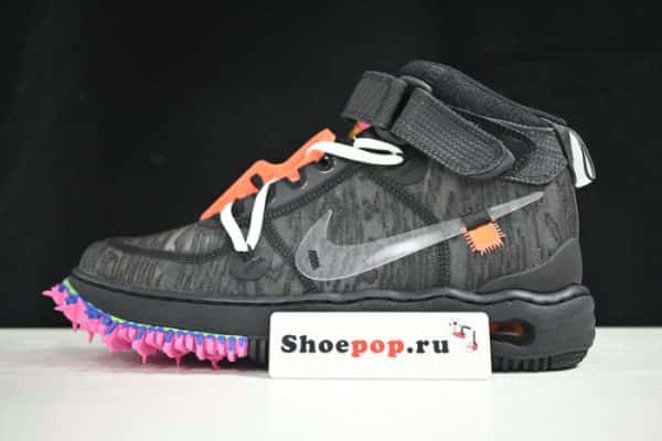 Ofw X Nike Air Force 1 Mid Black Do6290-001