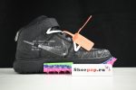 Ofw X Nike Air Force 1 Mid Black Do6290-001