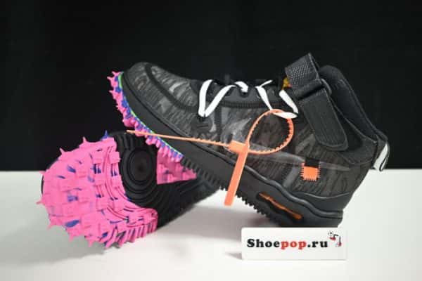 Ofw X Nike Air Force 1 Mid Black Do6290-001