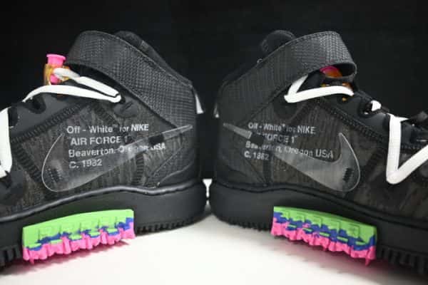 Ofw X Nike Air Force 1 Mid Black Do6290-001