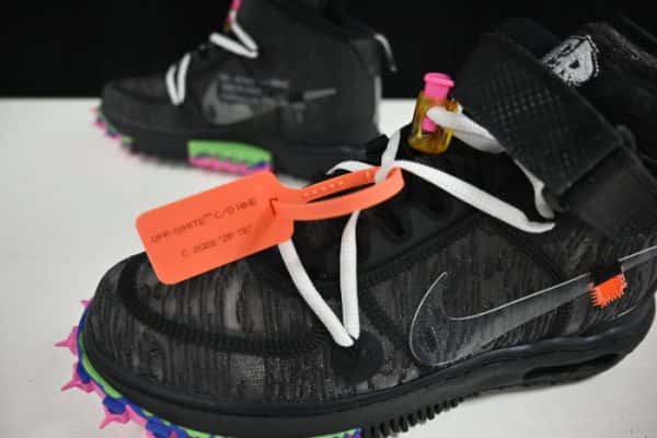 Ofw X Nike Air Force 1 Mid Black Do6290-001