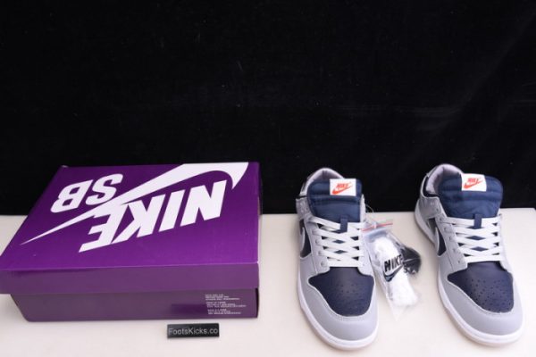 Nike Sb Dunk Low Grey Dark Blue Dd1768-400