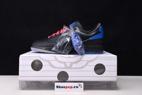 Air Jordan 2 Retro Low Sp Ofw Black Blue Dj4375-004