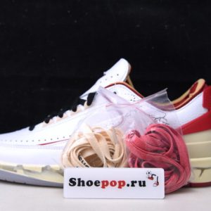 Ofw X Air Jordan 2 Low Sp White Red Dj4375-106