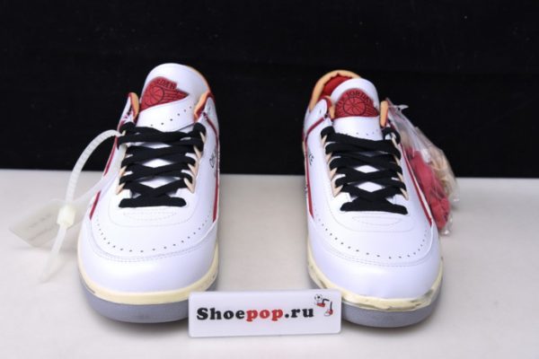Ofw X Air Jordan 2 Low Sp White Red Dj4375-106