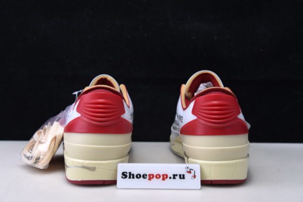 Ofw X Air Jordan 2 Low Sp White Red Dj4375-106