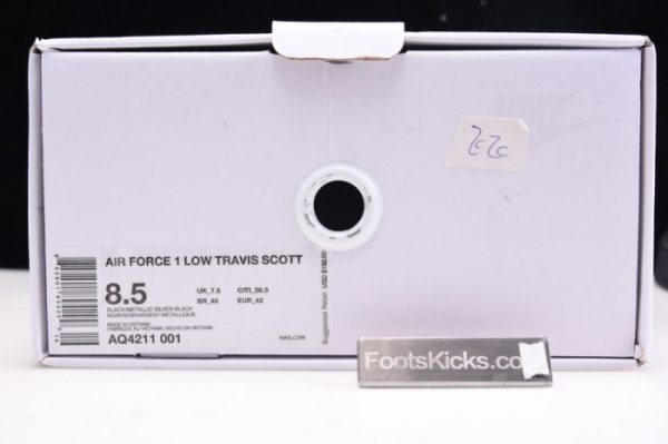 Travis Scott Nike Air Force 1 Black Aq4211-001