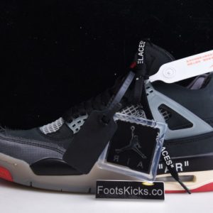 Ofw X Air Jordan 4 ¡°Bred¡± Black/Red Cv9388-001