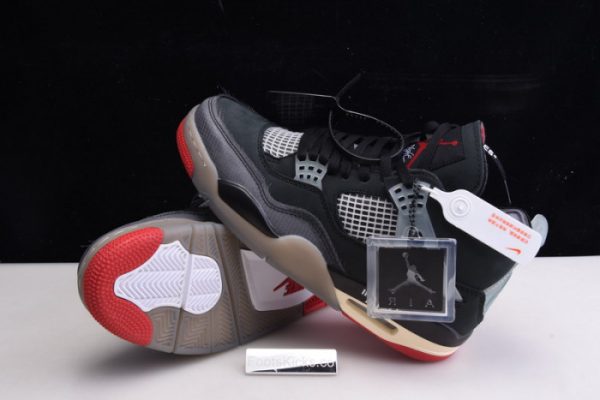Ofw X Air Jordan 4 ¡°Bred¡± Black/Red Cv9388-001