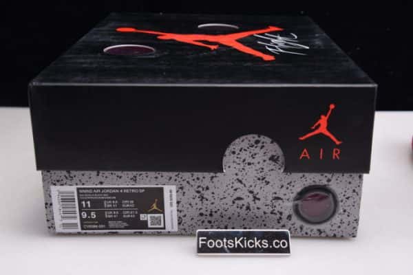 Ofw X Air Jordan 4 ¡°Bred¡± Black/Red Cv9388-001