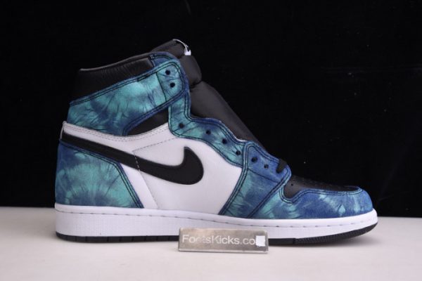 Air Jordan 1 Tie-Dye White Black Aurora Green Cd0461-100
