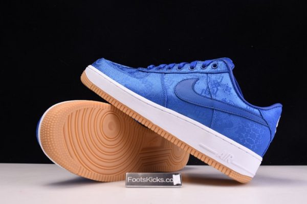 Clot Nike Air Force 1 Blue Silk Cj5290-400