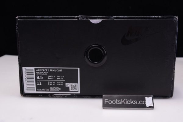 Clot Nike Air Force 1 Blue Silk Cj5290-400