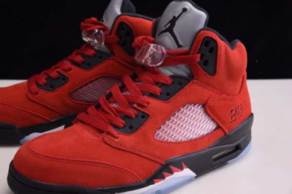 Air Jordan 5 Raging Bull 2021 Red Suede Dd0587-600