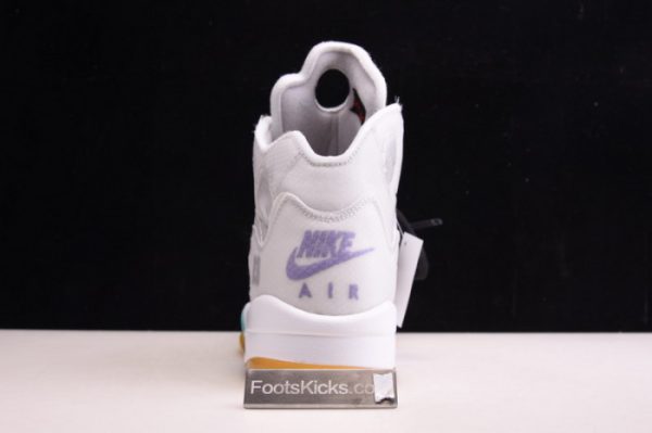 Ofw Air Jordan 5 White Green Purple Ct8480-105