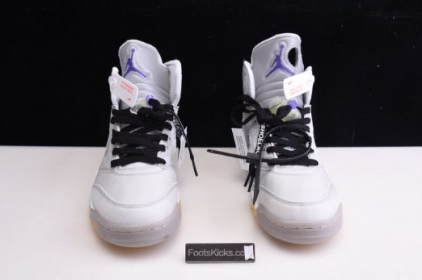 Ofw Air Jordan 5 White Green Purple Ct8480-105