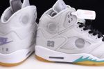 Ofw Air Jordan 5 White Green Purple Ct8480-105