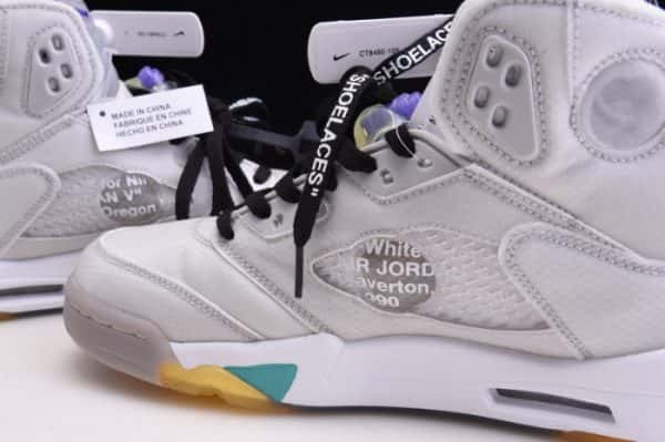 Ofw Air Jordan 5 White Green Purple Ct8480-105