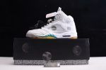 Ofw Air Jordan 5 White Green Purple Ct8480-105