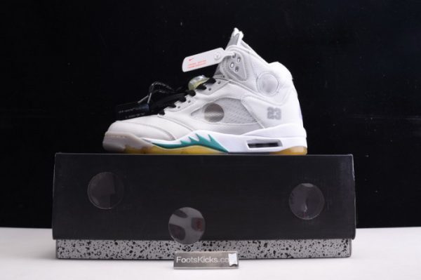 Ofw Air Jordan 5 White Green Purple Ct8480-105