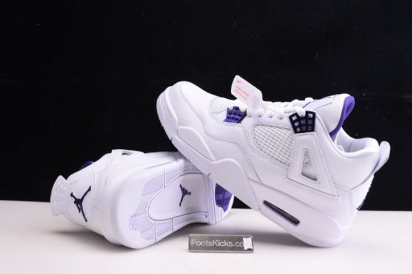 Air Jordan 4 Retro ¡°Pure Money¡± White Purple Ct8527-115