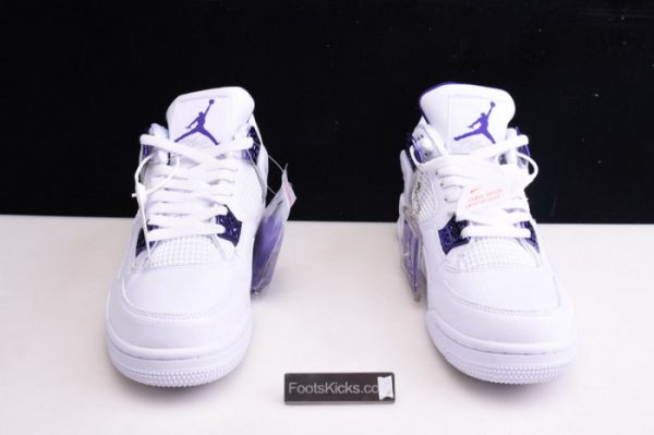 Air Jordan 4 Retro ¡°Pure Money¡± White Purple Ct8527-115