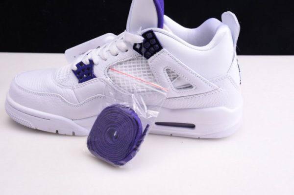 Air Jordan 4 Retro ¡°Pure Money¡± White Purple Ct8527-115