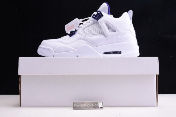 Air Jordan 4 Retro ¡°Pure Money¡± White Purple Ct8527-115