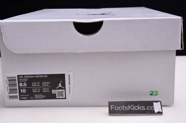 Air Jordan 4 Retro ¡°Pure Money¡± White Green Ct8527-113