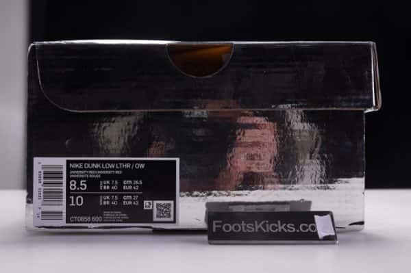 Nike Dunk Low Ofw University Red Ct0856-600