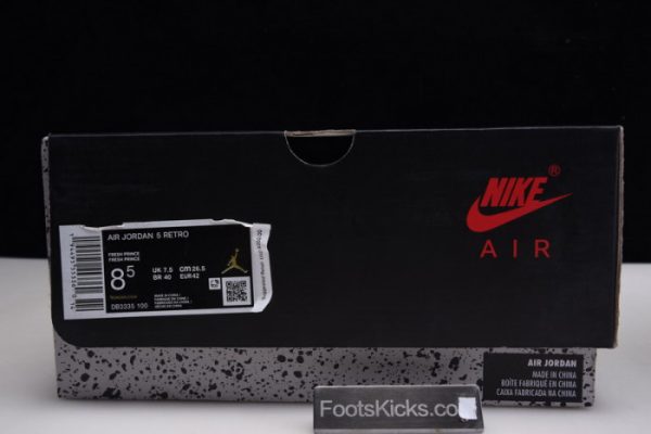 Air Jordan 5 White Alternate Bel-Air Db3335-100