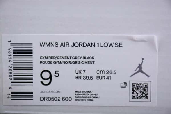 Air Jordan 1 Low Se Split Gym Red Dr0502-600