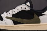 Kids Air Jordan 1 Retro Low OG SP Travis Scott Olive DZ5909-106