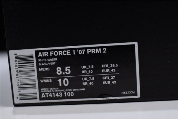 Nike Air Force 1 White Hyper Jade Volt At4143-100