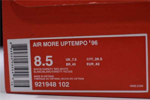 Nike Air More Uptempo ¡ä96 White Red 921948-102