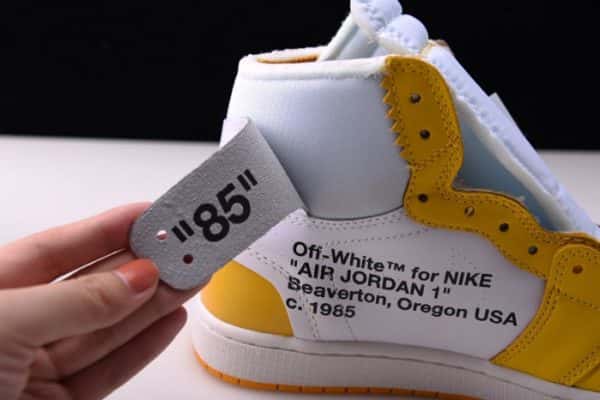 Ofw Air Jordan 1 Retro Yellow White Aq0818-149