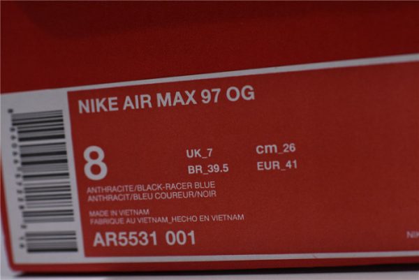 Nike Air Max 97 Mesh Black Ar5531-001