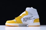 Ofw Air Jordan 1 Retro Yellow White Aq0818-149