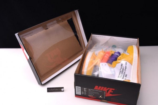 Ofw Air Jordan 1 Retro Yellow White Aq0818-149