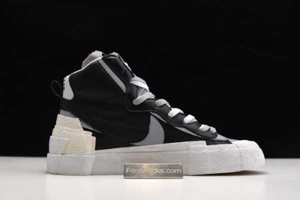 Sacai X Blazer Mid Black Grey Bv0072-002