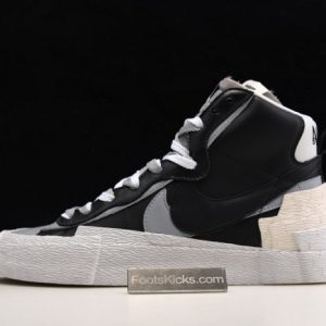 Sacai X Blazer Mid Black Grey Bv0072-002