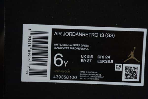 Air Jordan 13 Retro White Soar Green Pink (Gs) 439358-100