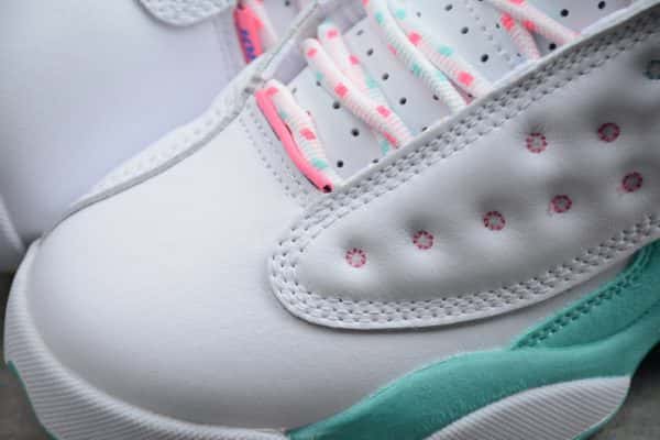 Air Jordan 13 Retro White Soar Green Pink (Gs) 439358-100