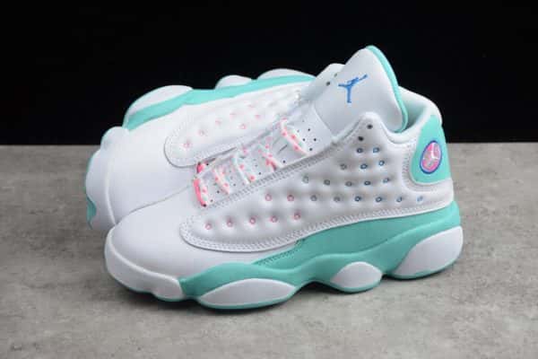 Air Jordan 13 Retro White Soar Green Pink (Gs) 439358-100