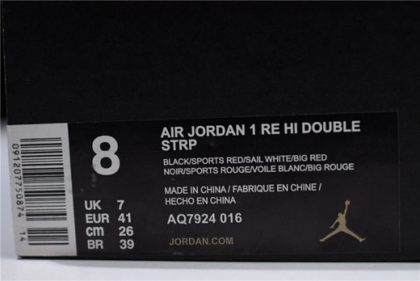 Jordan 1 High Double Strap Black Red Aq7924-106