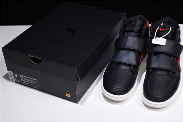 Jordan 1 High Double Strap Black Red Aq7924-106