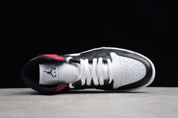 Air Jordan 1 Mid Black Noble Red Bq6472-016