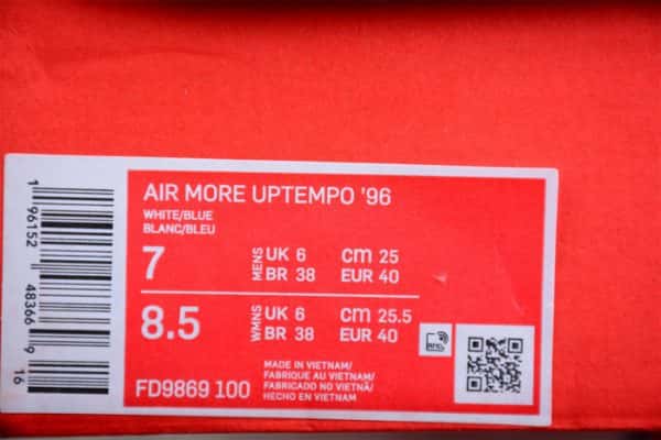 Nike Air More Uptempo White Blue Fd9869-100