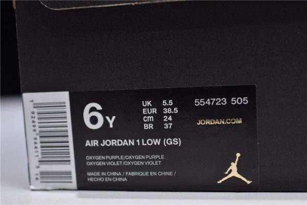 Jordan 1 Low Oxygen Purple (Gs) 554723-505