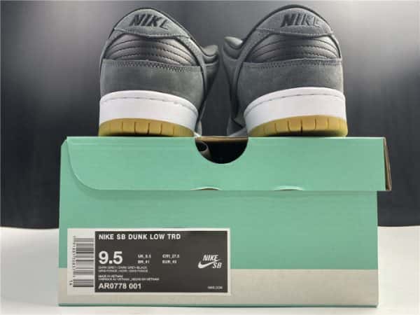 Nike Sb Dunk Low Dark Grey Black Gum Ar0778-001